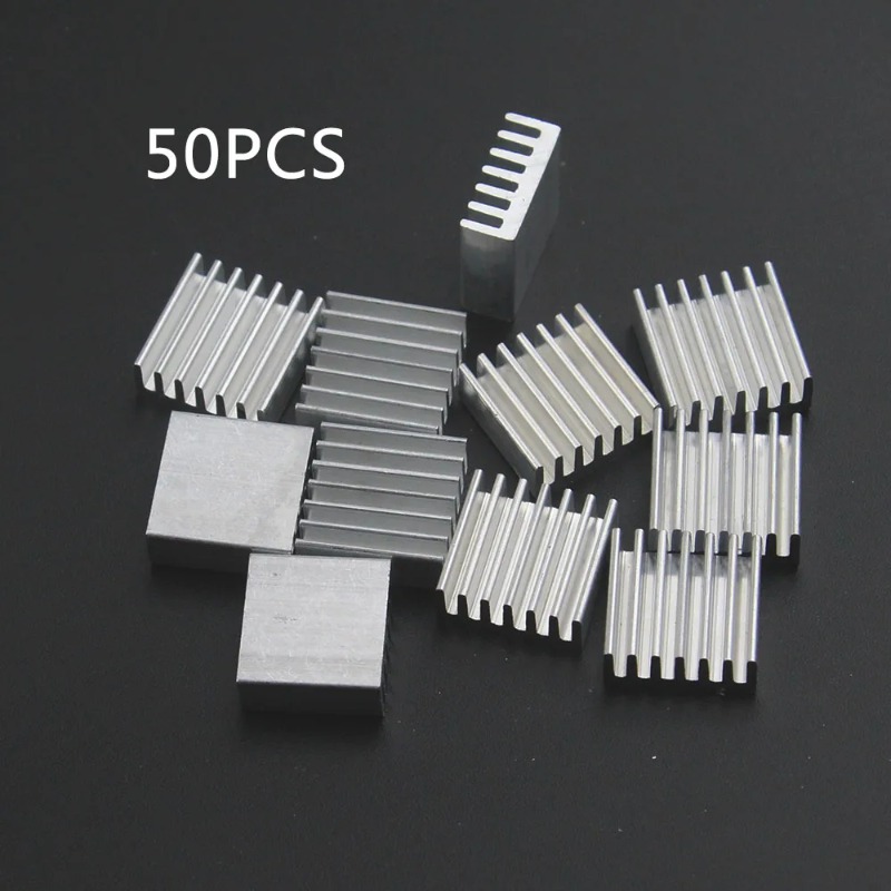 Aluminium Extrusion - 50 stuks geëxtrudeerd aluminium koellichaam 14x14x6mm