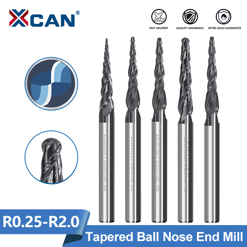 End Mill Set - Xcan Freesmachine 2 Fluit Bal Neus