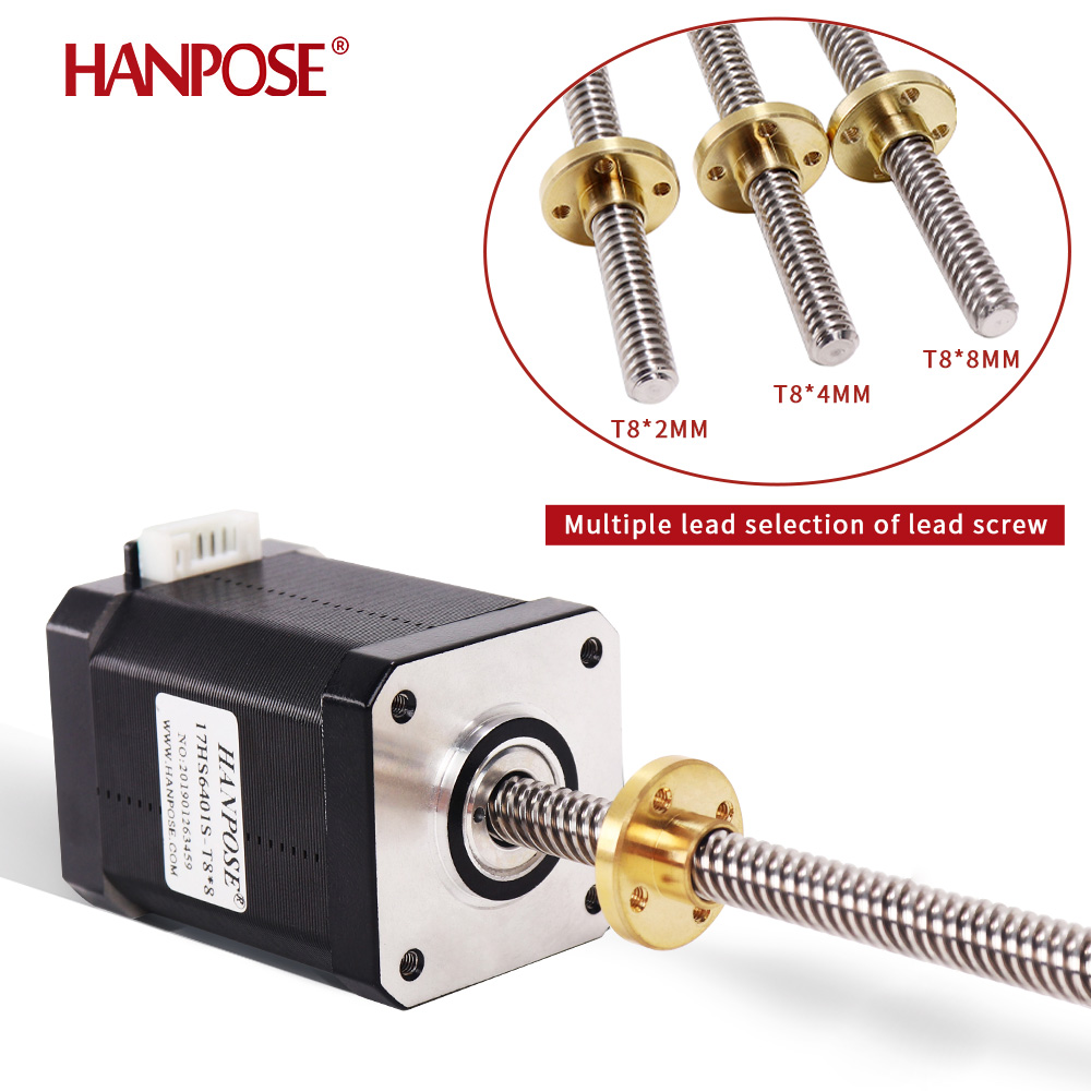 Lead Screw 8Mm - Nema17 stappenmotor 1.8A 52N.CM 17HS8401S-T8 310MM