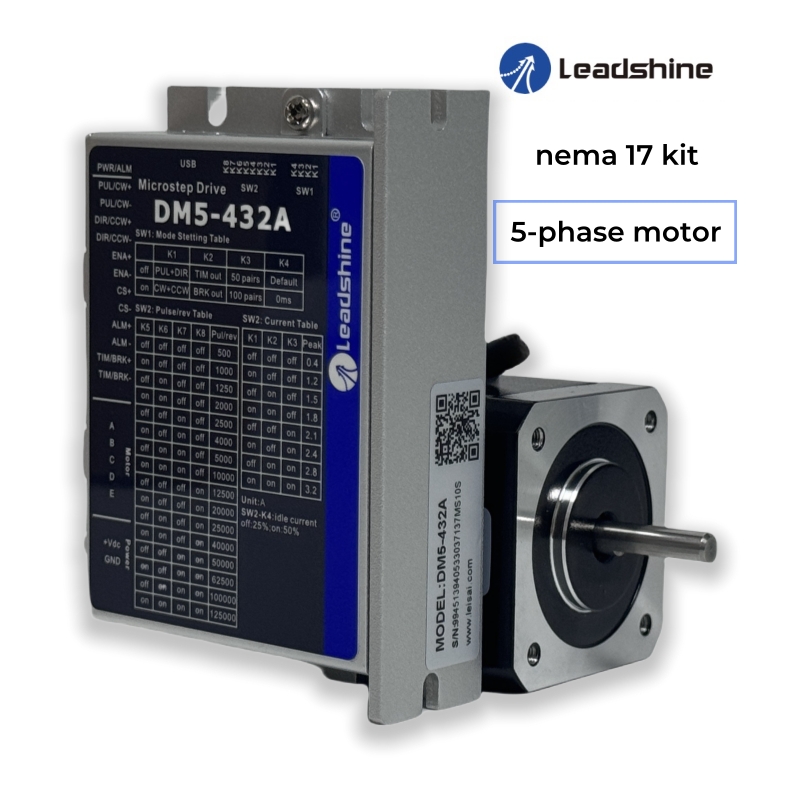 Stepper Motor Nema17 - Leadshine 0.72 graden Nema17 CNC-kit, driverkit,