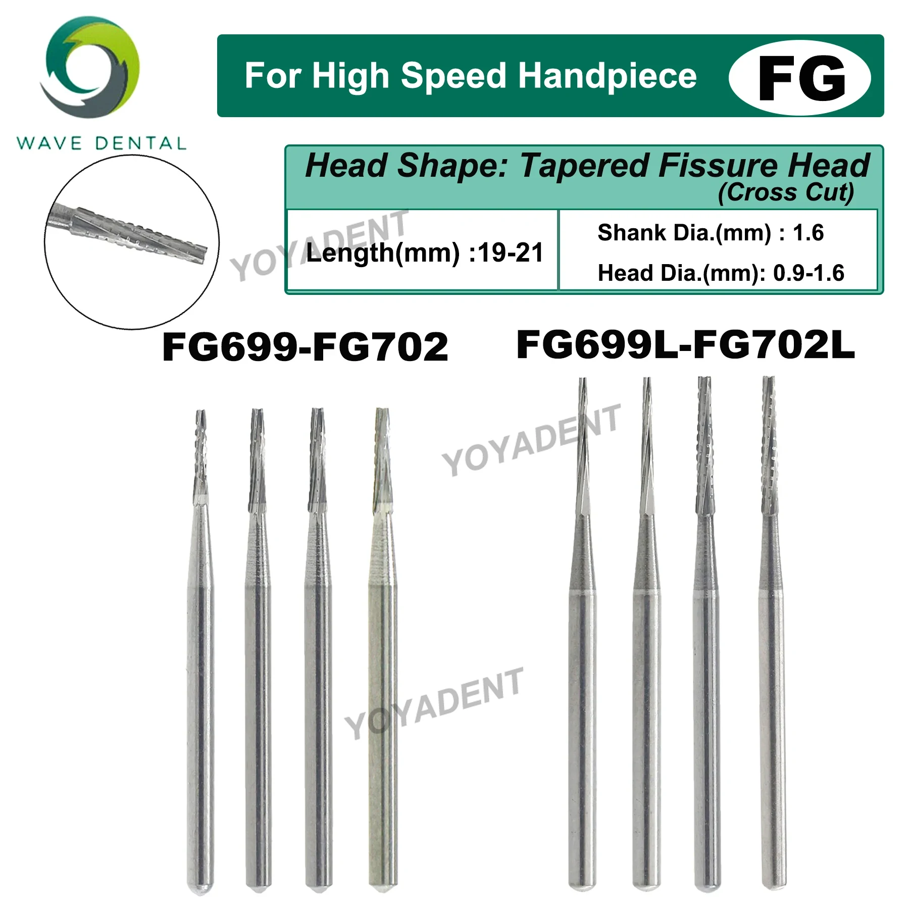 Carbide End Mill - PRIMA WAVE Tandheelkundige Burs Wolfraamcarbide Burs