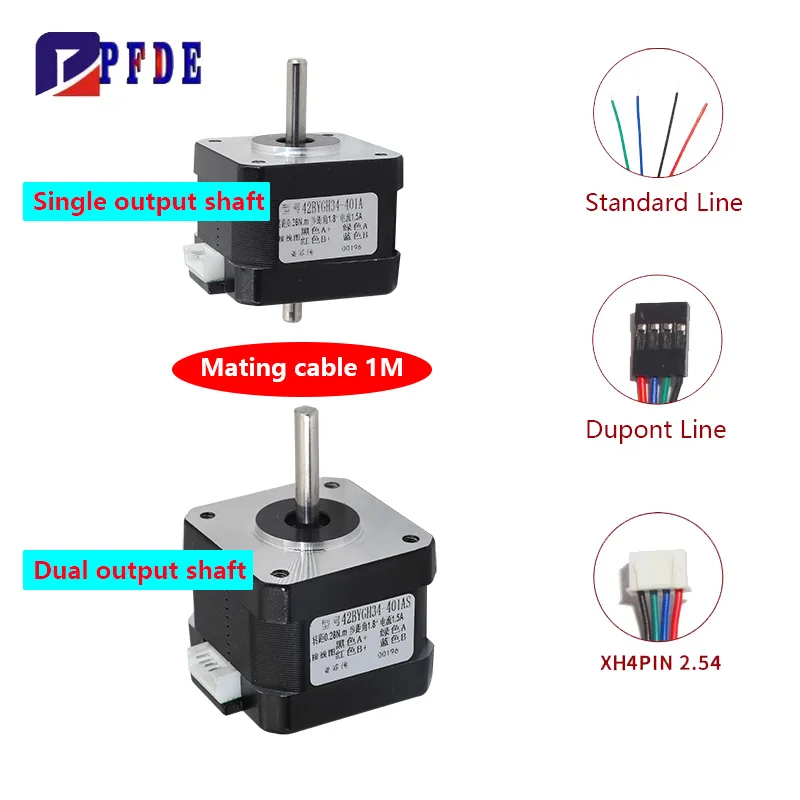 Nema 17 Stepper - Nema17 Stappenmotor 42BYGH 3D Printer Onderdelen