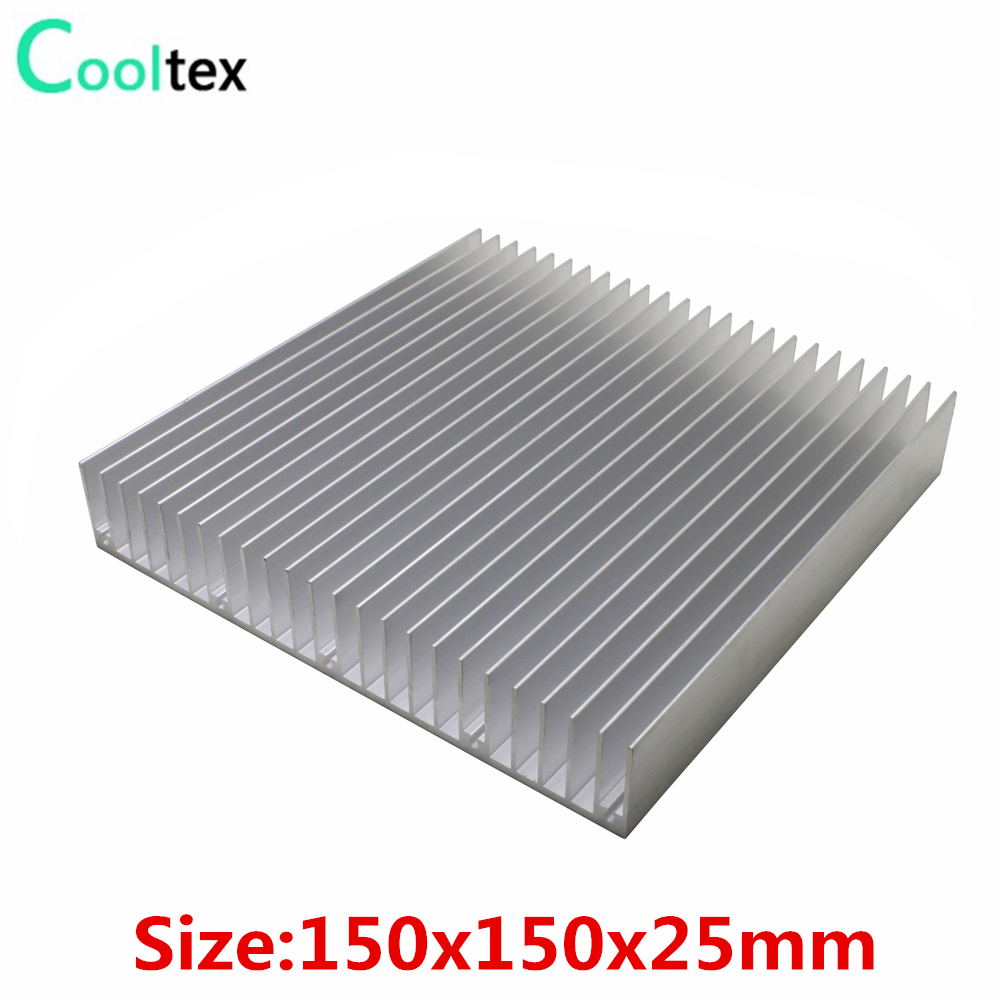 Aluminium Extrusion - 150x150x25mm DIY aluminium koellichaam, radiator, koeler
