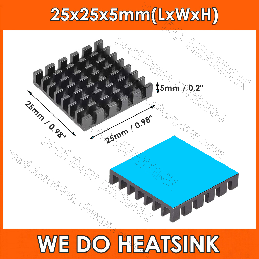 25x25x5mm Zwart koellichaam me - Aluminium Extrusion recensie en prijs