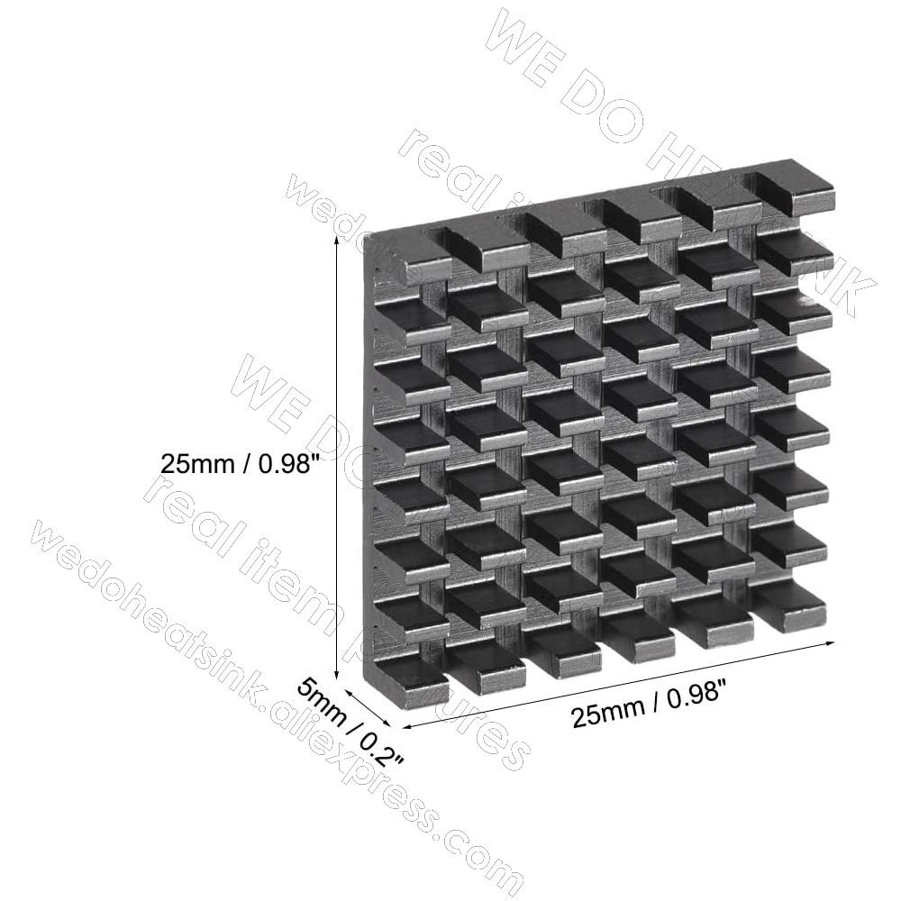 25x25x5mm Zwart koellichaam me - Aluminium Extrusion recensie en prijs