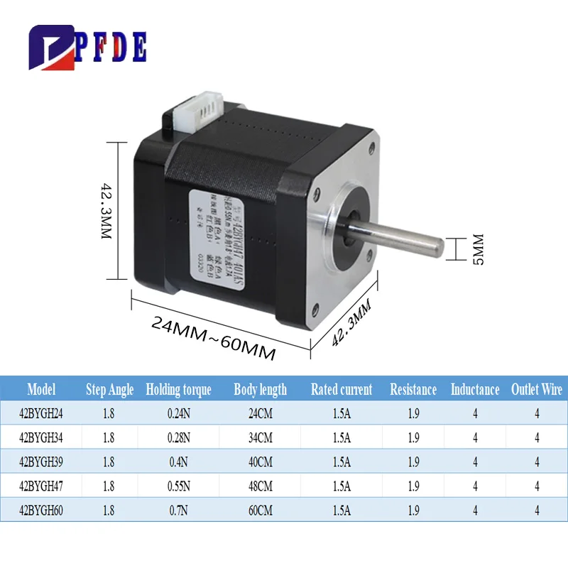 Nema17 Stappenmotor 42BYGH 3D  - Nema 17 Stepper recensie en prijs