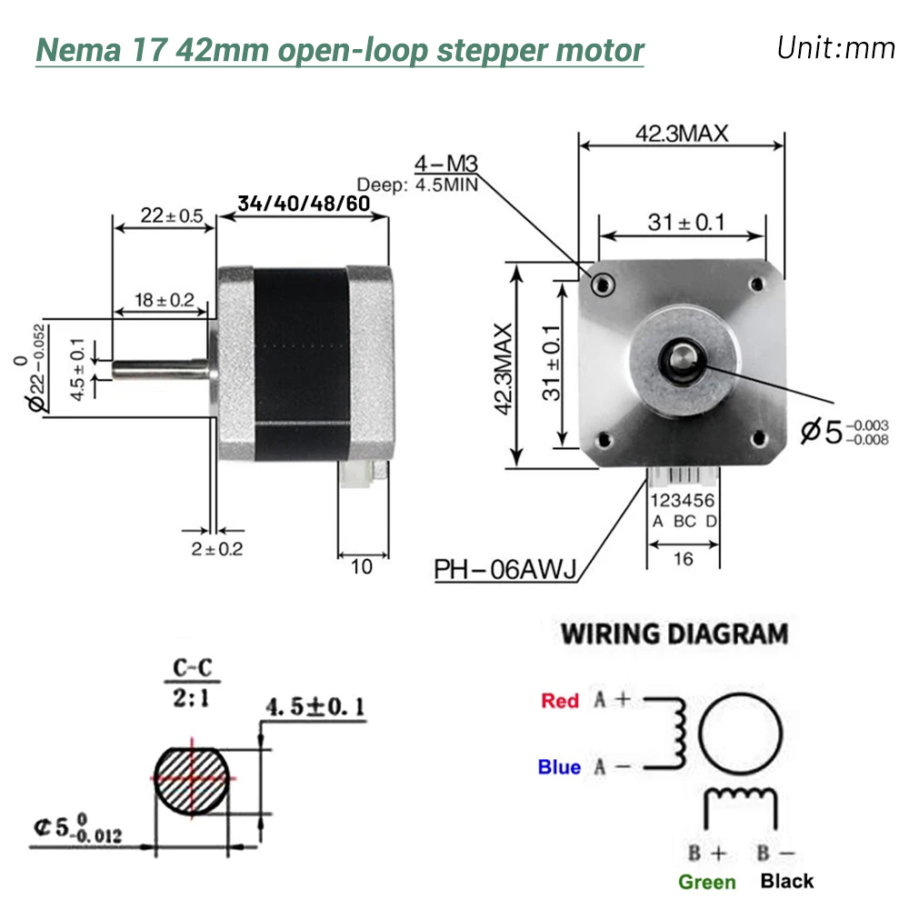 Nema17 Stappenmotor 42 Motor 4 - Stepper Motor Nema17 recensie en prijs